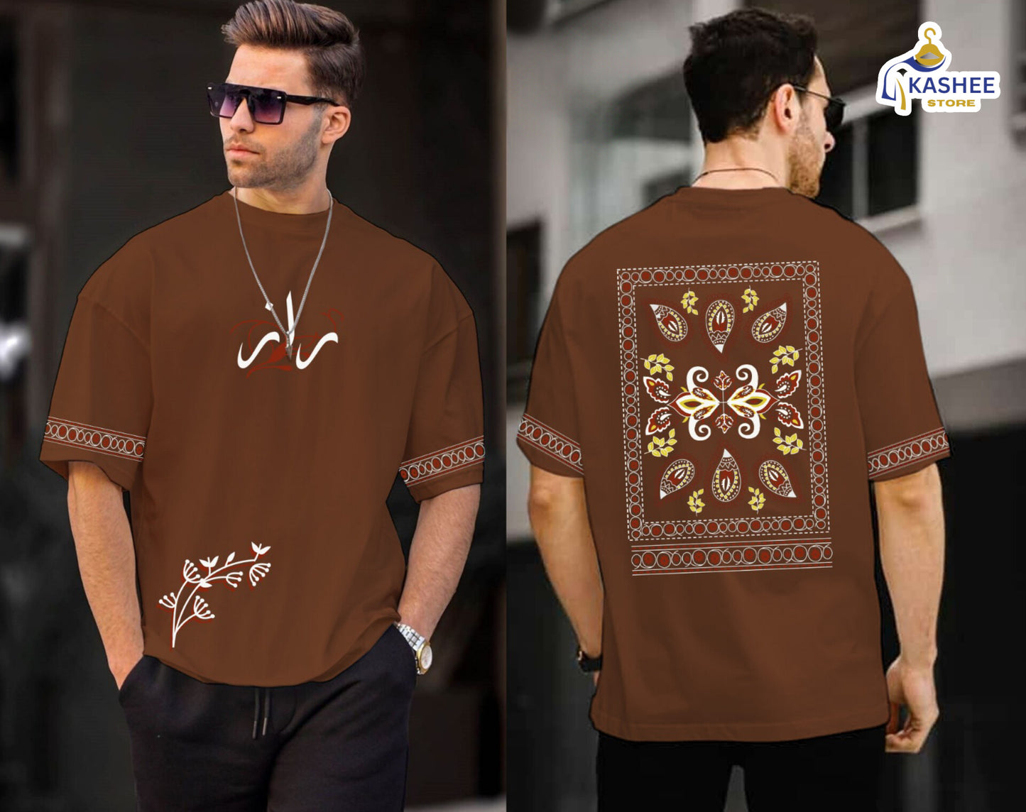 "Raaz Edition – Down Shoulder Graphic Shirt"