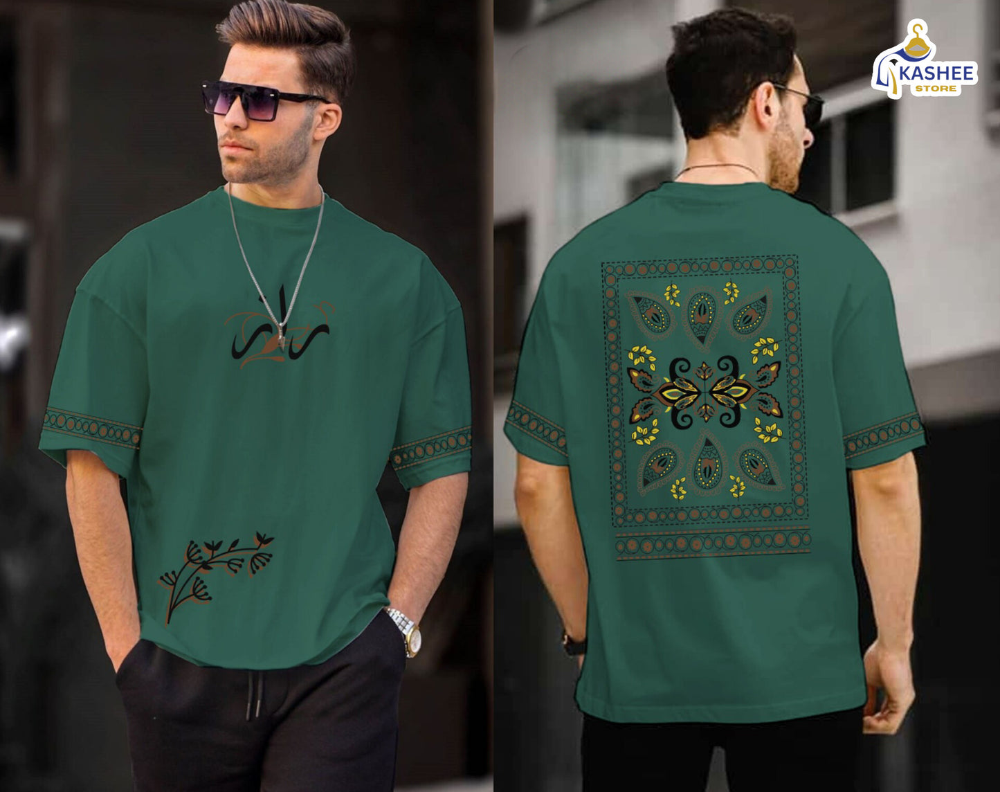 "Raaz Edition – Down Shoulder Graphic Shirt"