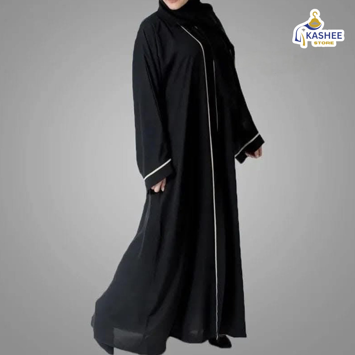 Front Open Piping Abaya – Elegant & Modest Wear