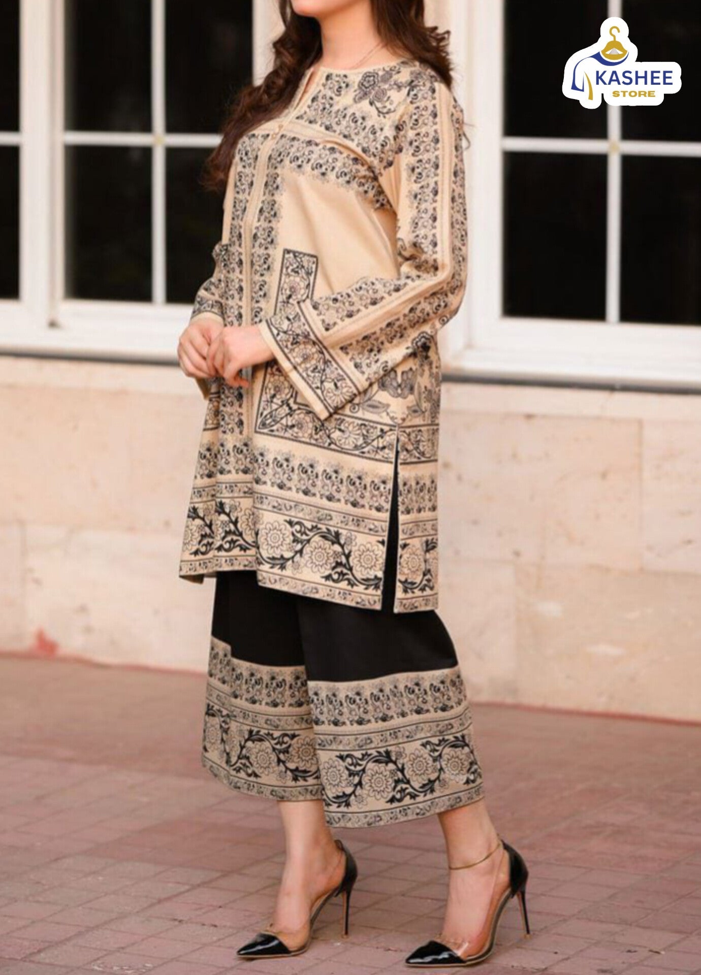 Digital printed shirt & bell bottom