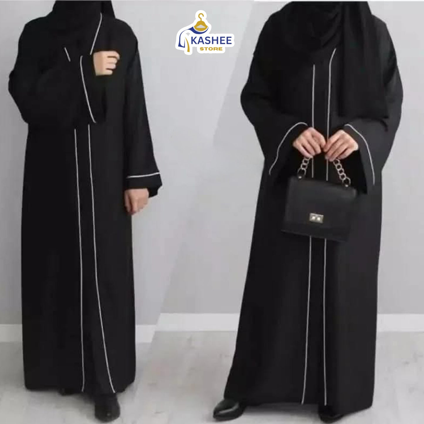 Front Open Piping Abaya – Elegant & Modest Wear