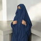 Premium Saudi Jilbab – Peach Nida Fabric