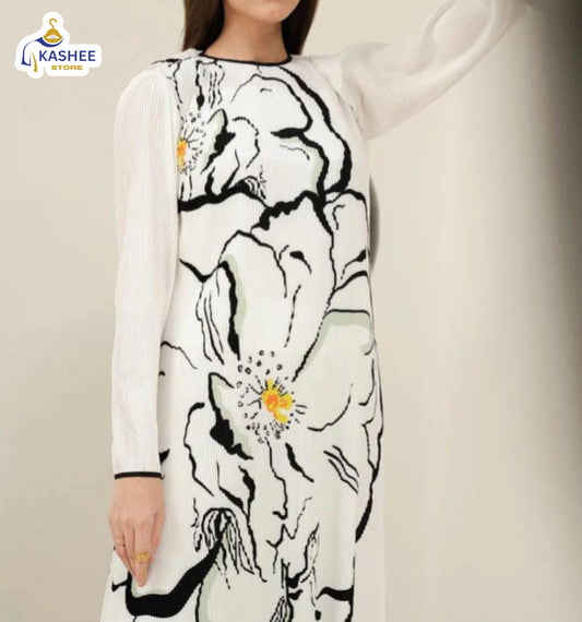 Trending 2-Piece Swiss Lawn Suit | Digital Printed Long Shirt & Bell Bottom Trouser