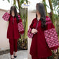 Airline Jabla Sleeve Embroidered 2Pc Linen Outfit"