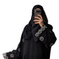 Floral Sleeve Embroidered Abaya "