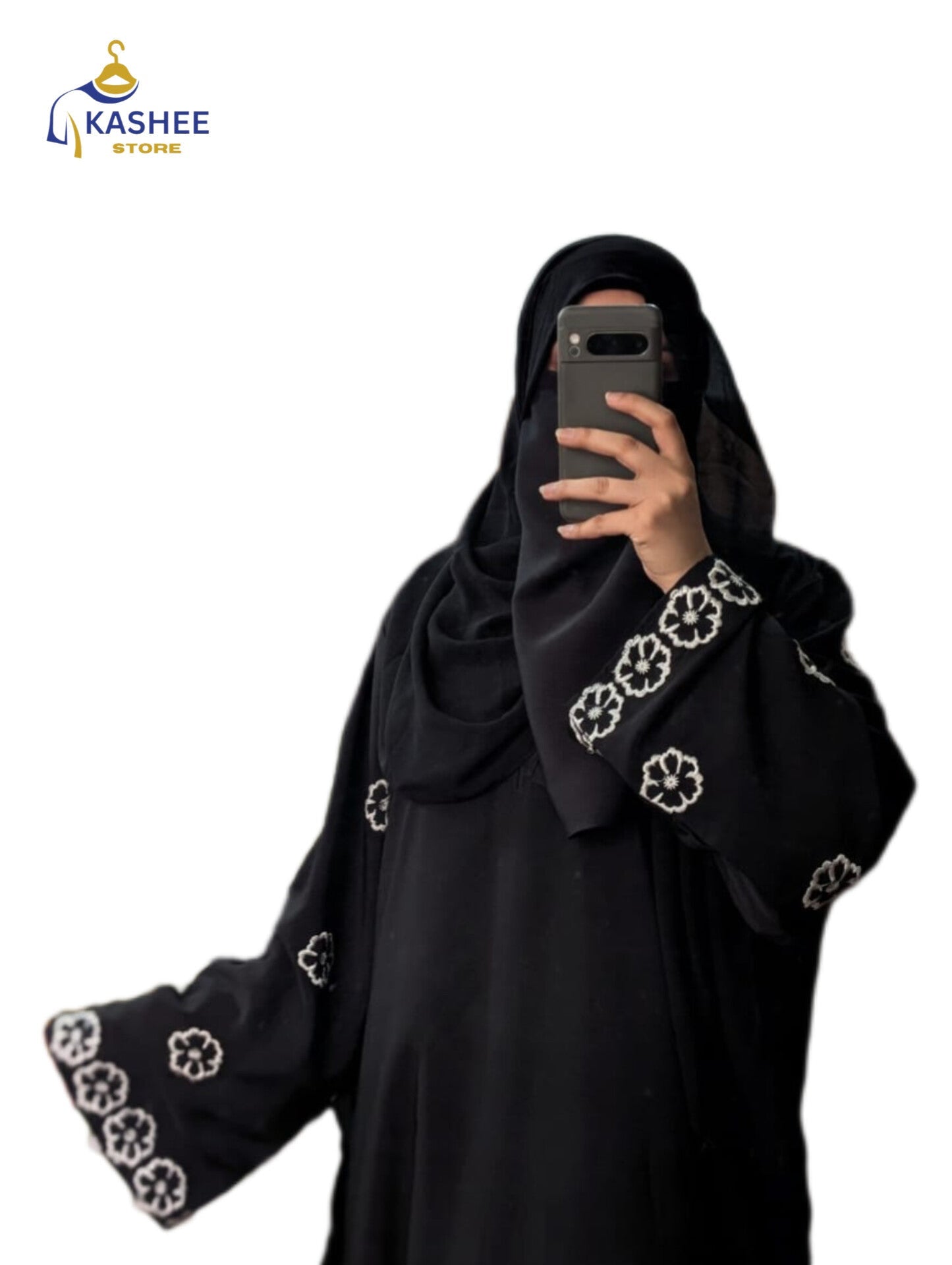 Floral Sleeve Embroidered Abaya "
