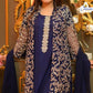 . "4Pc Embroidered Organza Gown Set | Inner, Trouser & Dupatta"