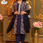 . "4Pc Embroidered Organza Gown Set | Inner, Trouser & Dupatta"