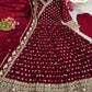 Luxury Angrakha Style Embroidered Maxi | 3Pc Chiffon Suit