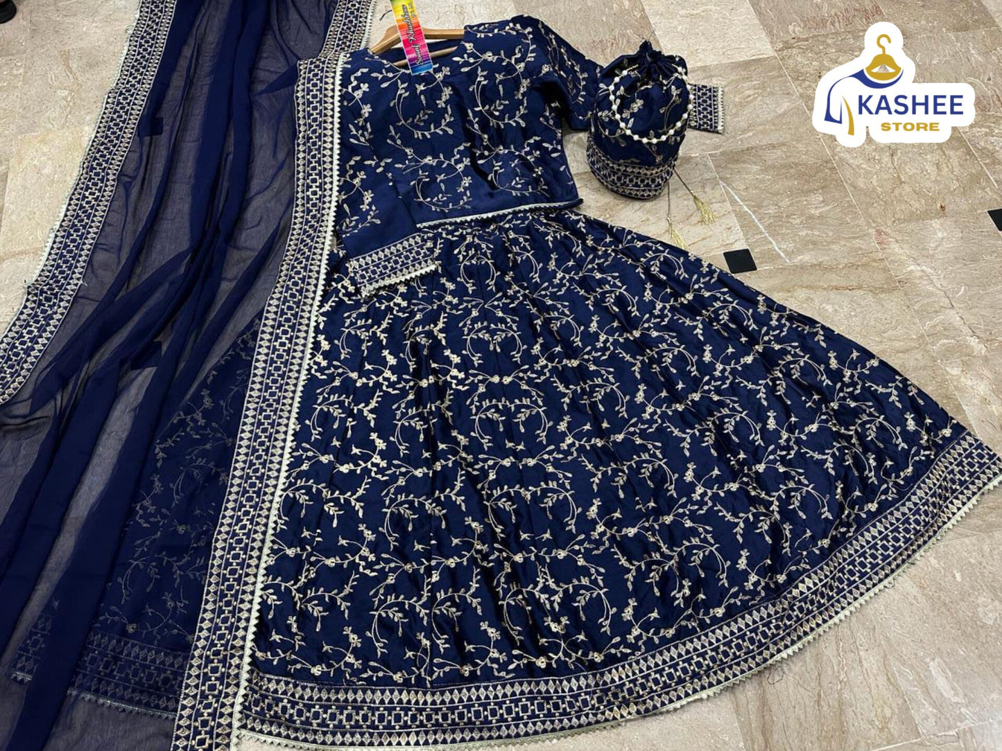 "Embroidered Potli Dress | 4Pc Festive Collection"