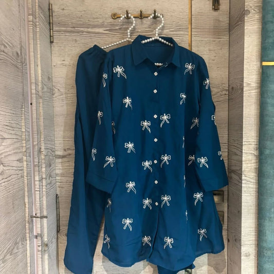 Stylish Embroidered Two-Piece – Breezy & Beautiful