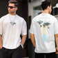 Street Style Down Shoulder Printed Shirt