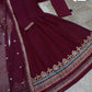 Border Embroidered Maxi & Dupatta – 3Pc Dress