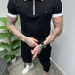 Dry Fit Contrast Collar Tracksuit for Sports & Casual Wear