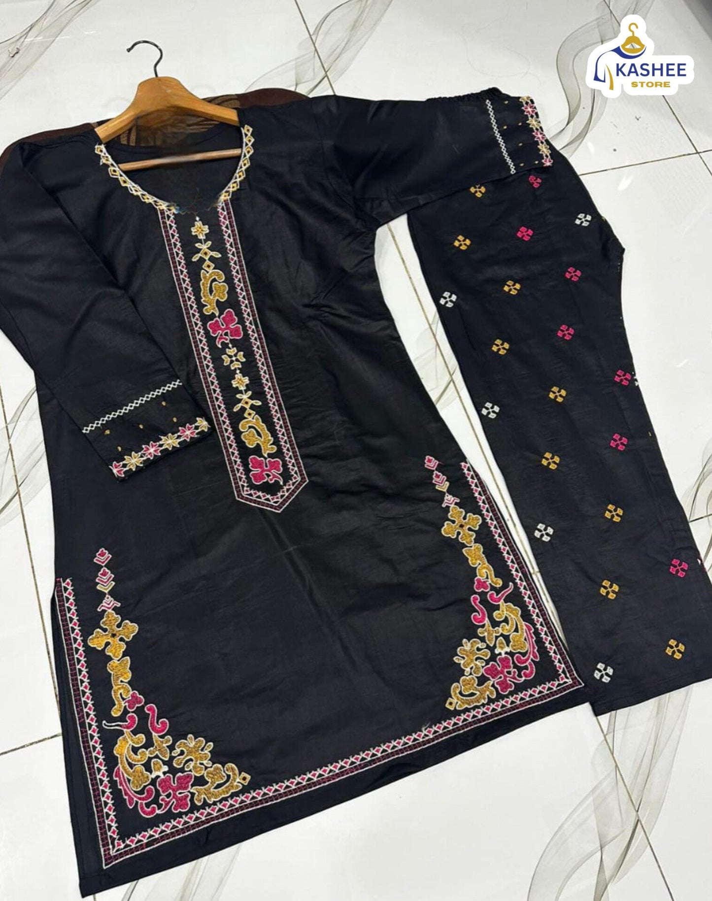 Embroidered Soft Cotton 2Pc | Shirt & Flapper