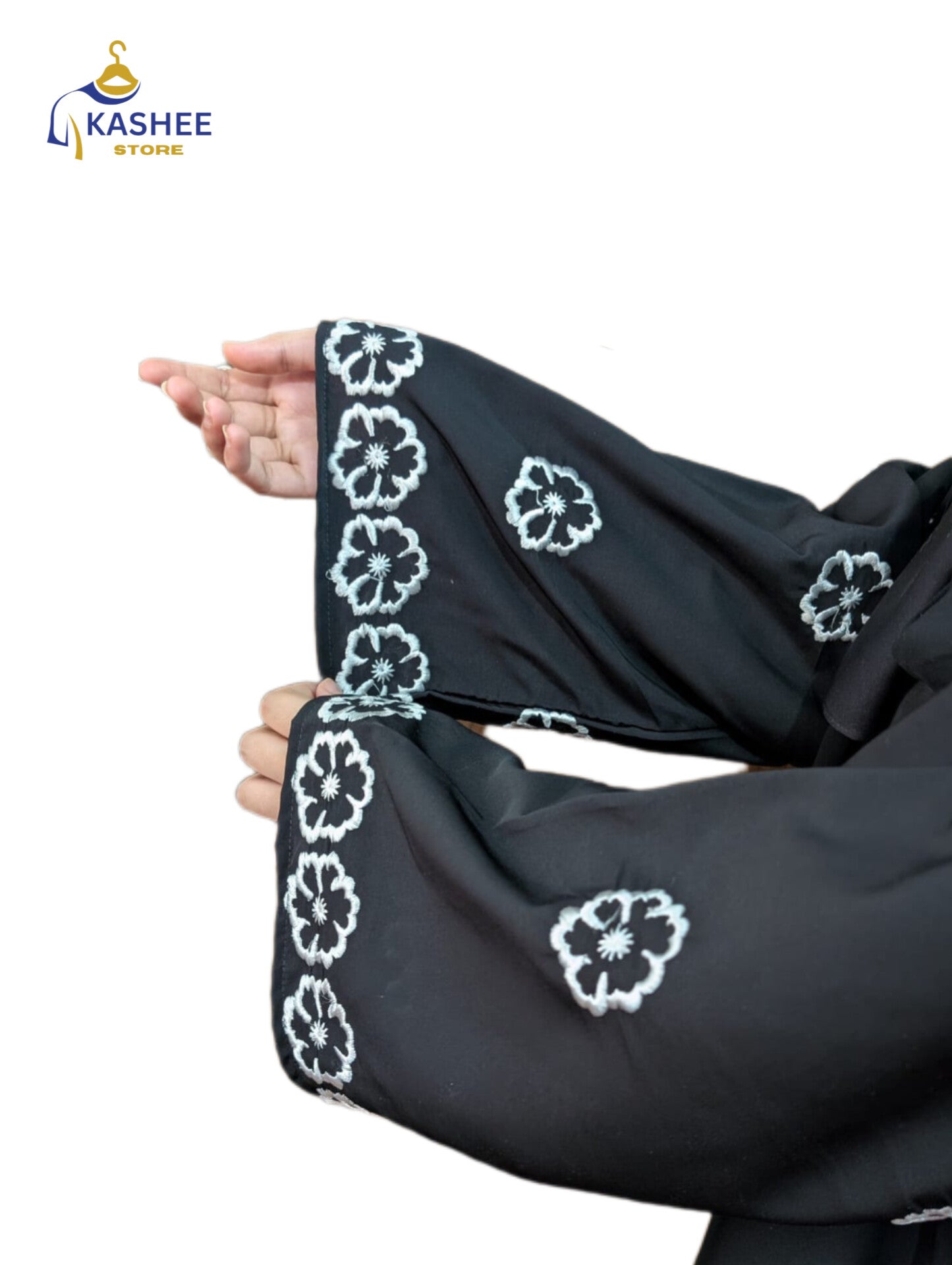 Floral Sleeve Embroidered Abaya "