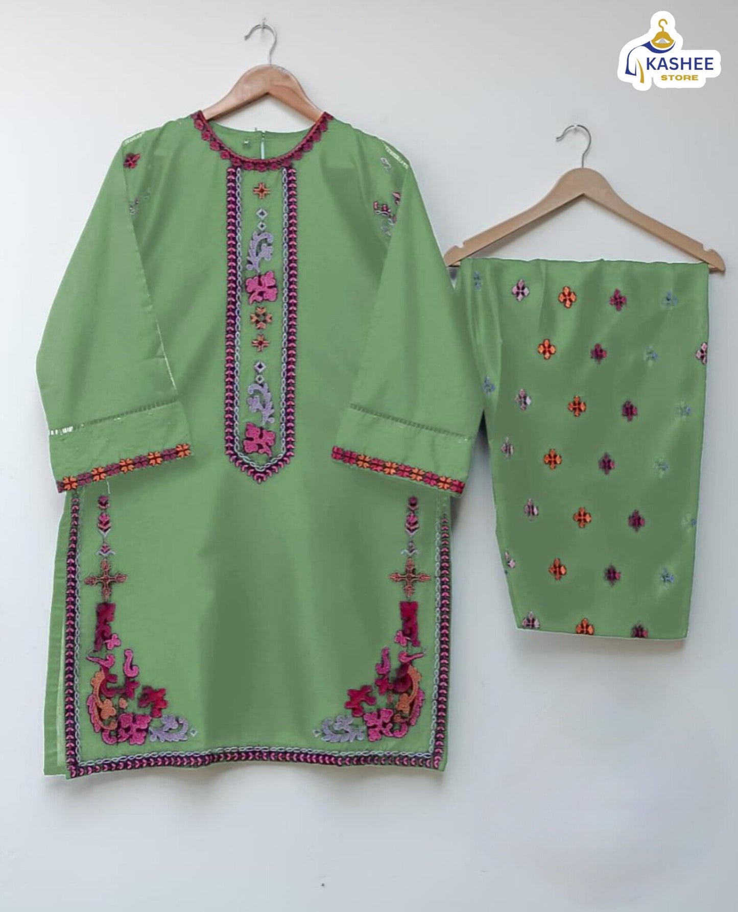 Embroidered Soft Cotton 2Pc | Shirt & Flapper