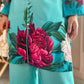 Digital Floral Silk Cord Set – 2Pc"