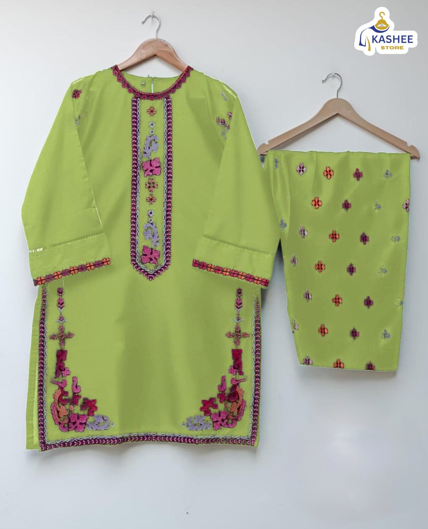 Embroidered Soft Cotton 2Pc | Shirt & Flapper