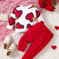 Love Heart Printed Winter Track Suit – Adorable Warmth for Kids