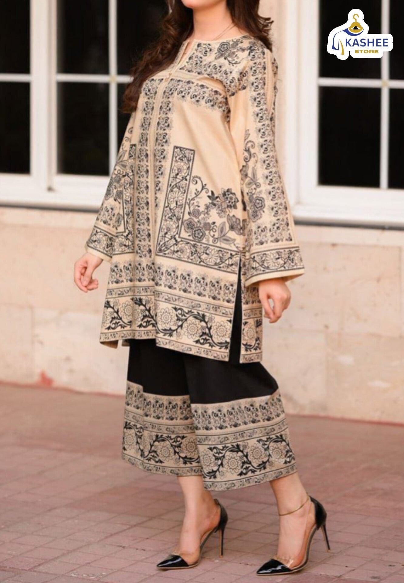 Digital printed shirt & bell bottom