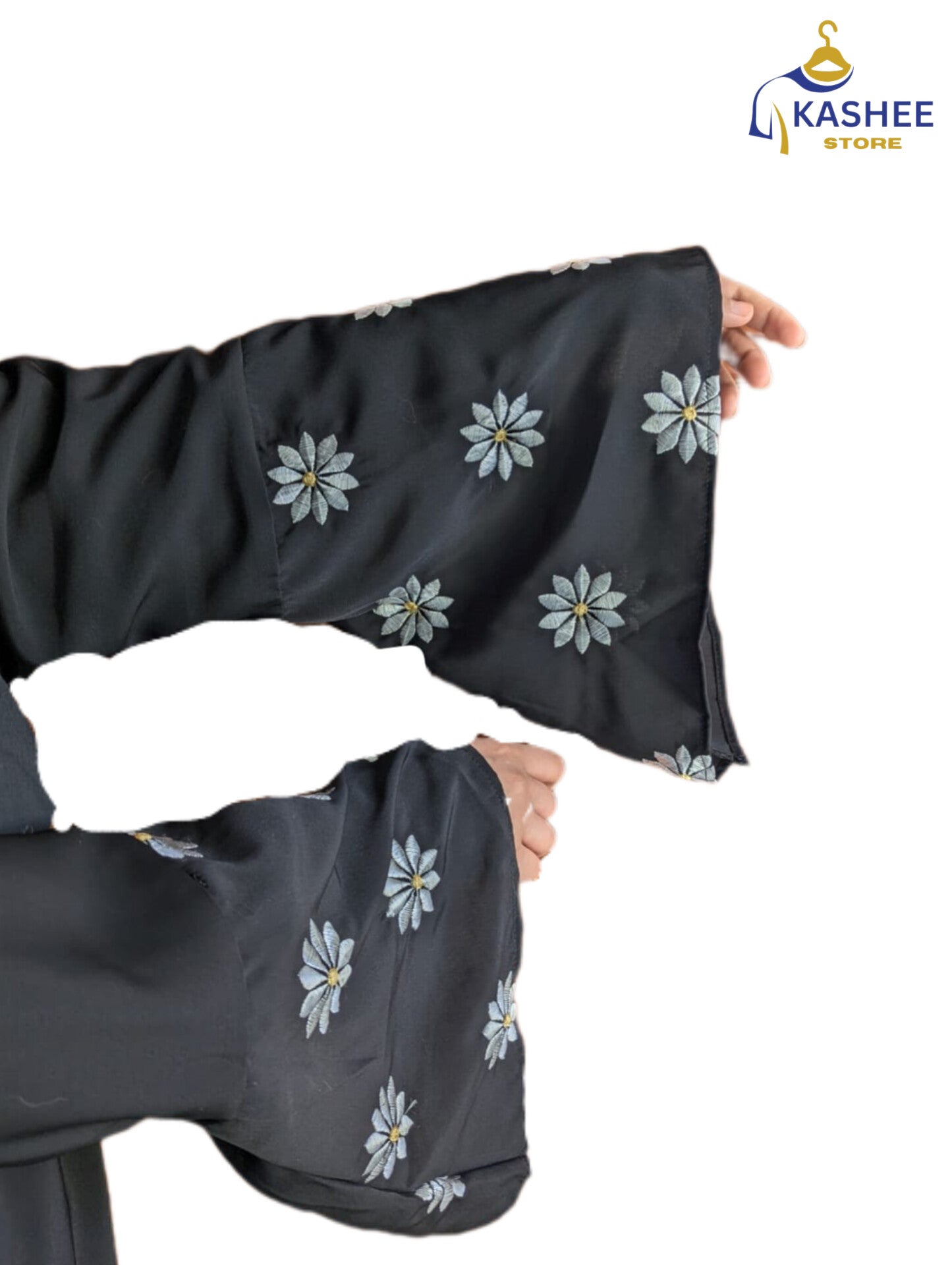 Embroidered Daisy Abaya