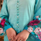 Digital Floral Silk Cord Set – 2Pc"