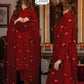 Rose Embroidered 3pc Suit – Shamose Silk with Organza Dupatta "