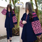 Airline Jabla Sleeve Embroidered 2Pc Linen Outfit"