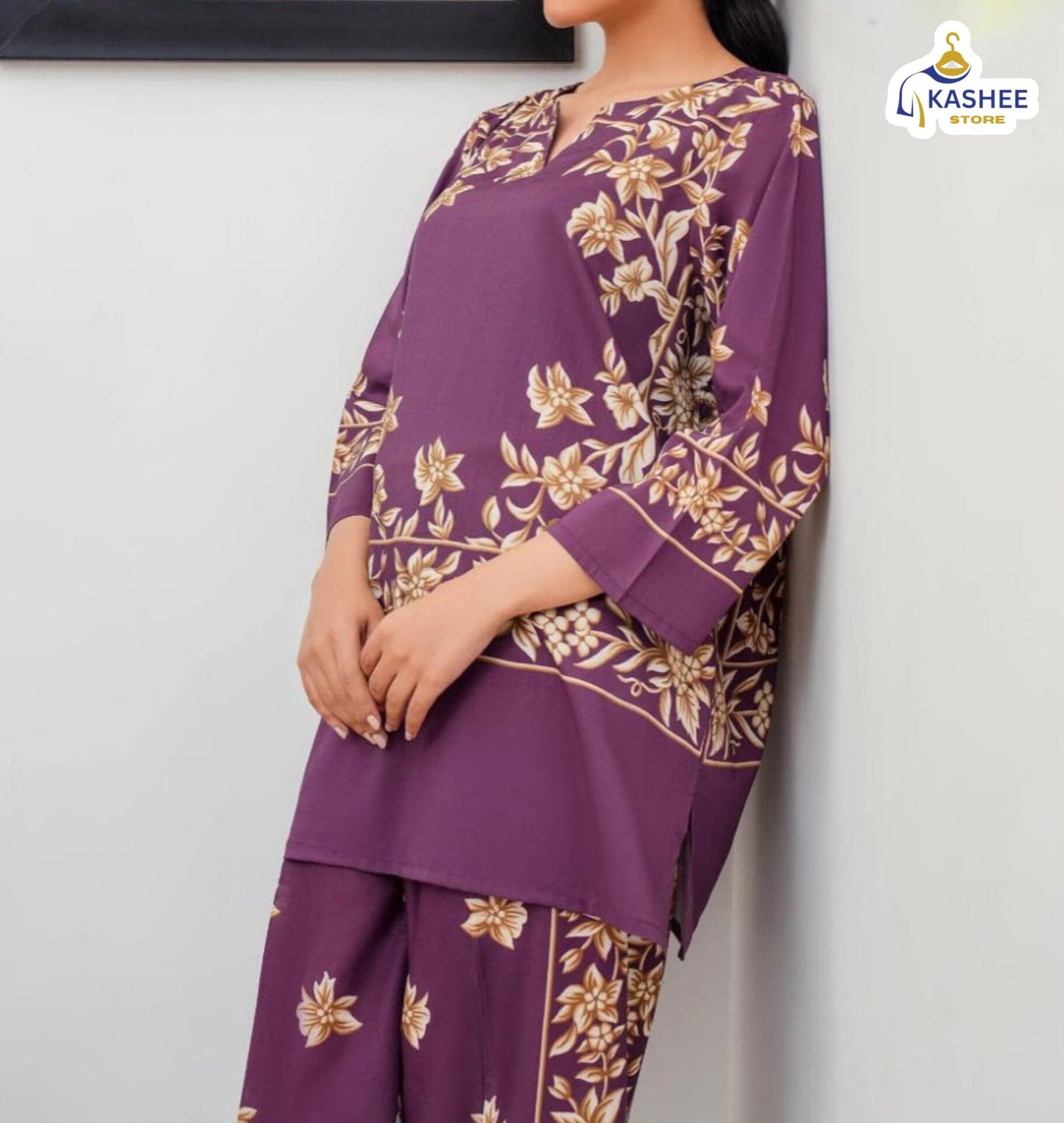 Digital Printed 2pc Co-ord Set – Shamose Silk