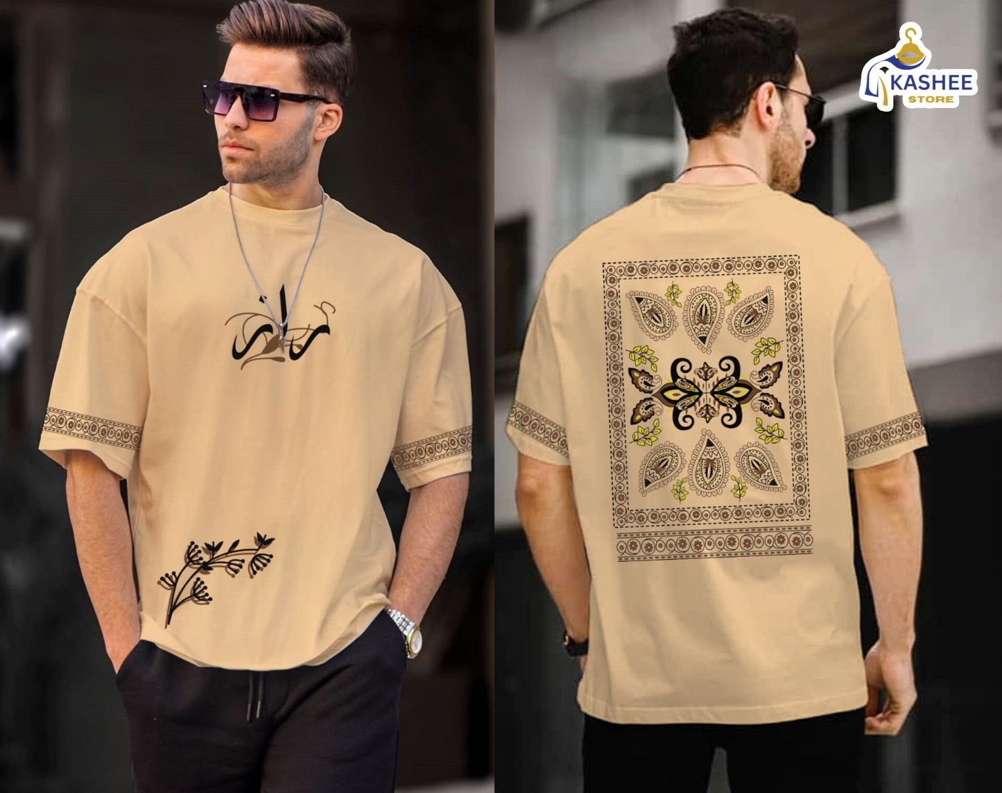 "Raaz Edition – Down Shoulder Graphic Shirt"