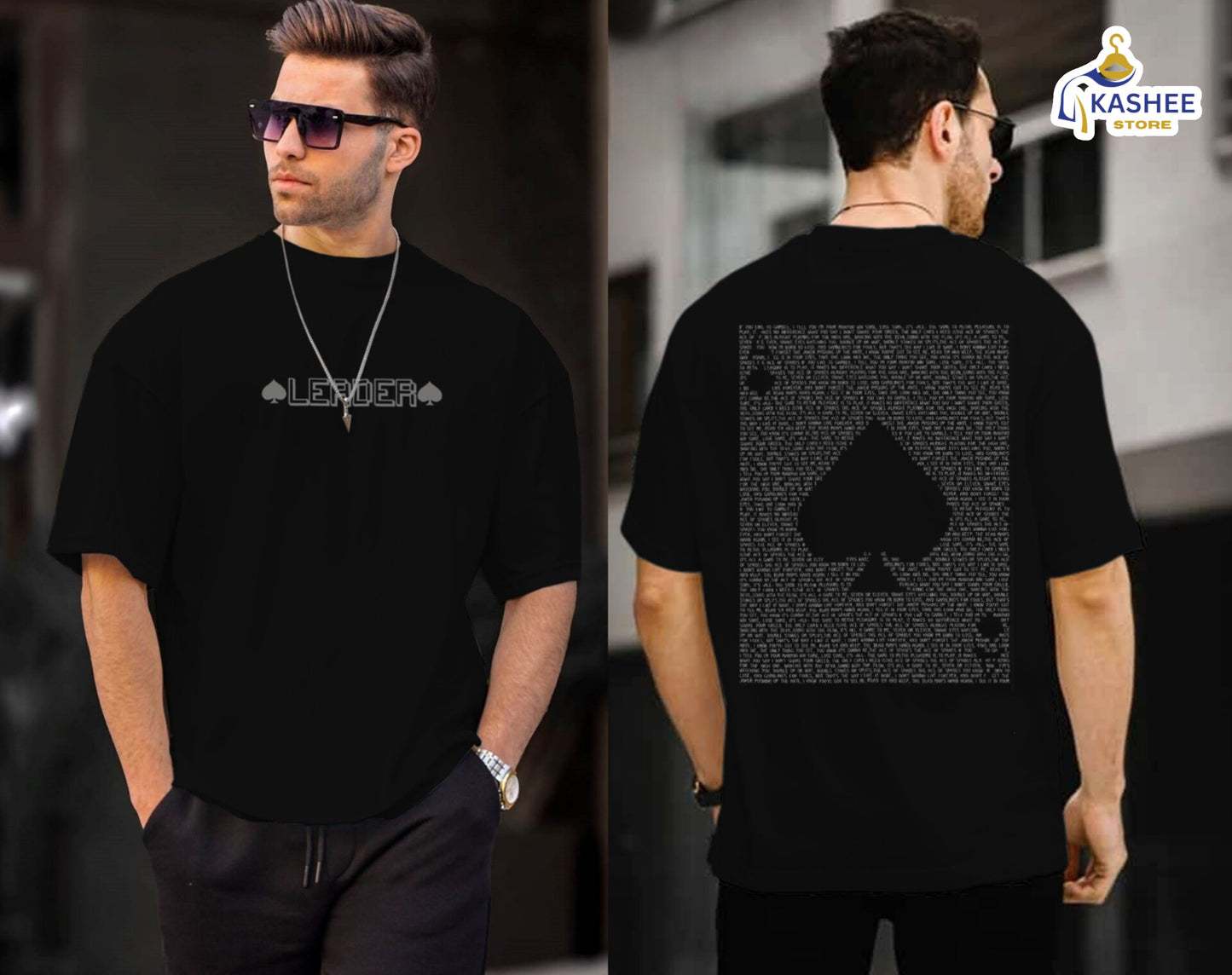 Streetwear Essential – Printed Down Shoulder Shirt ;