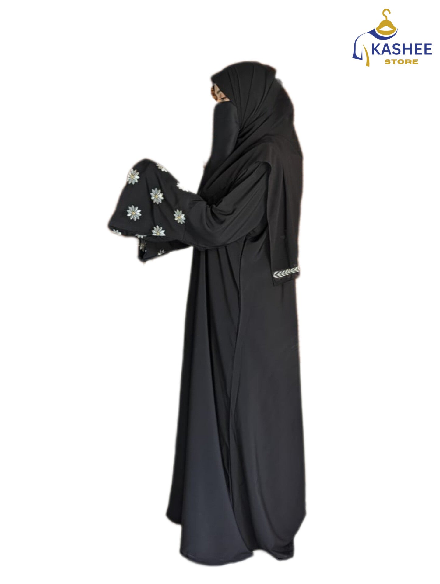 Embroidered Daisy Abaya