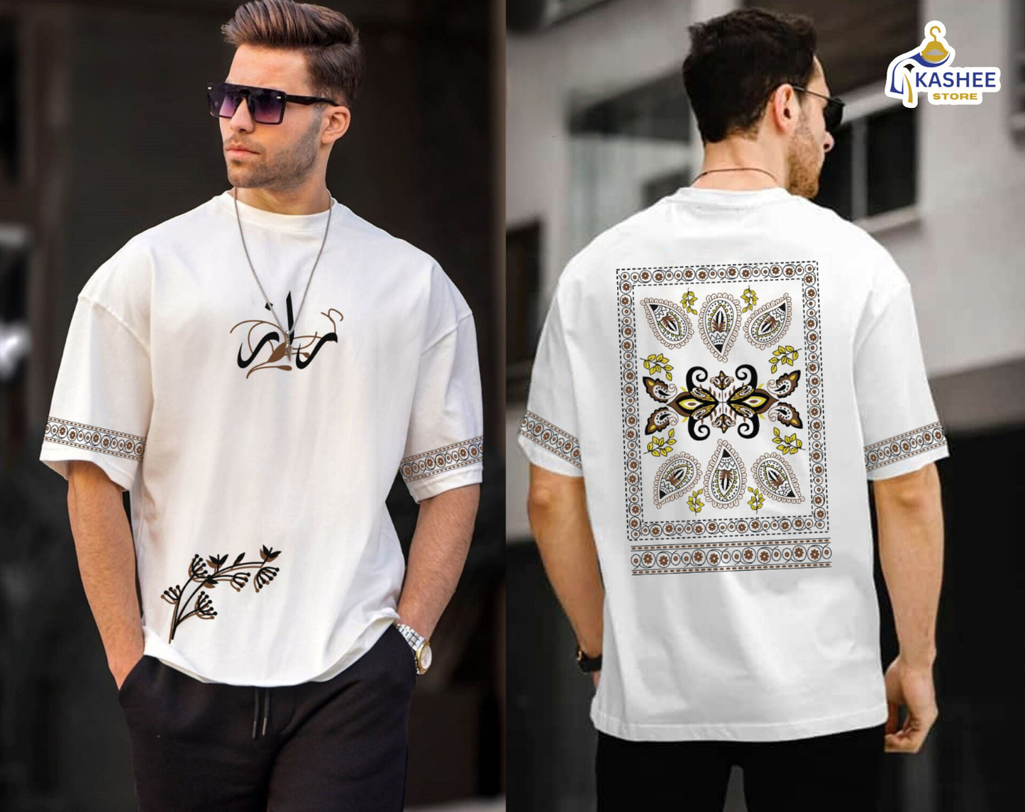 "Raaz Edition – Down Shoulder Graphic Shirt"