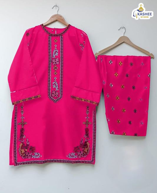 Embroidered Soft Cotton 2Pc | Shirt & Flapper