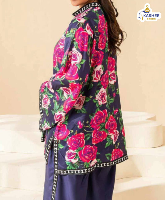 Rosy Digital Print Co-Ord Set | 2Pc Suit