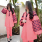 Airline Jabla Sleeve Embroidered 2Pc Linen Outfit"