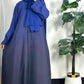 Trendy Front Open Tie & Dye Abaya – With Scarf