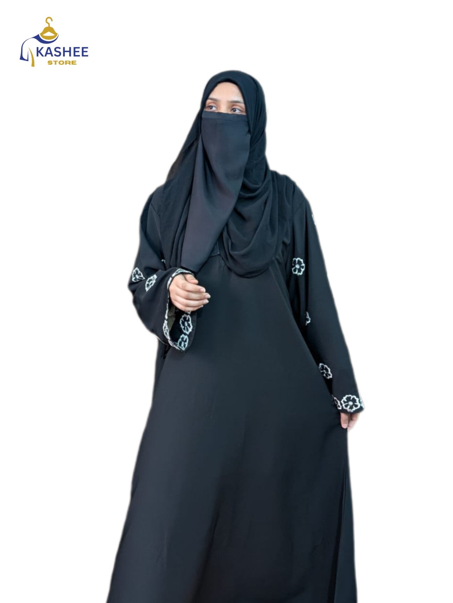 Floral Sleeve Embroidered Abaya "
