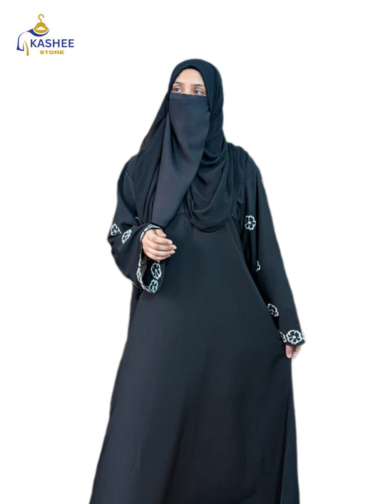 Floral Sleeve Embroidered Abaya "
