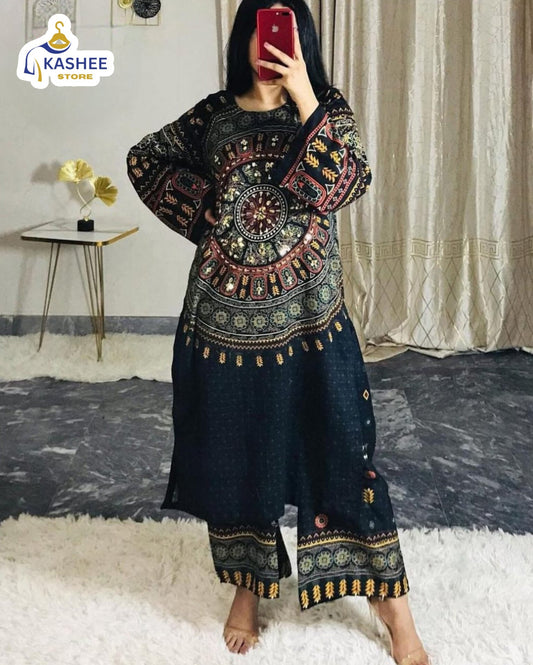 Mirror Work Swiss Lawn 2Pc Outfit