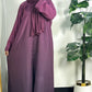Trendy Front Open Tie & Dye Abaya – With Scarf