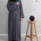 Front Open Piping Abaya – Elegant & Modest Wear