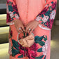 Digital Floral Silk Cord Set – 2Pc"