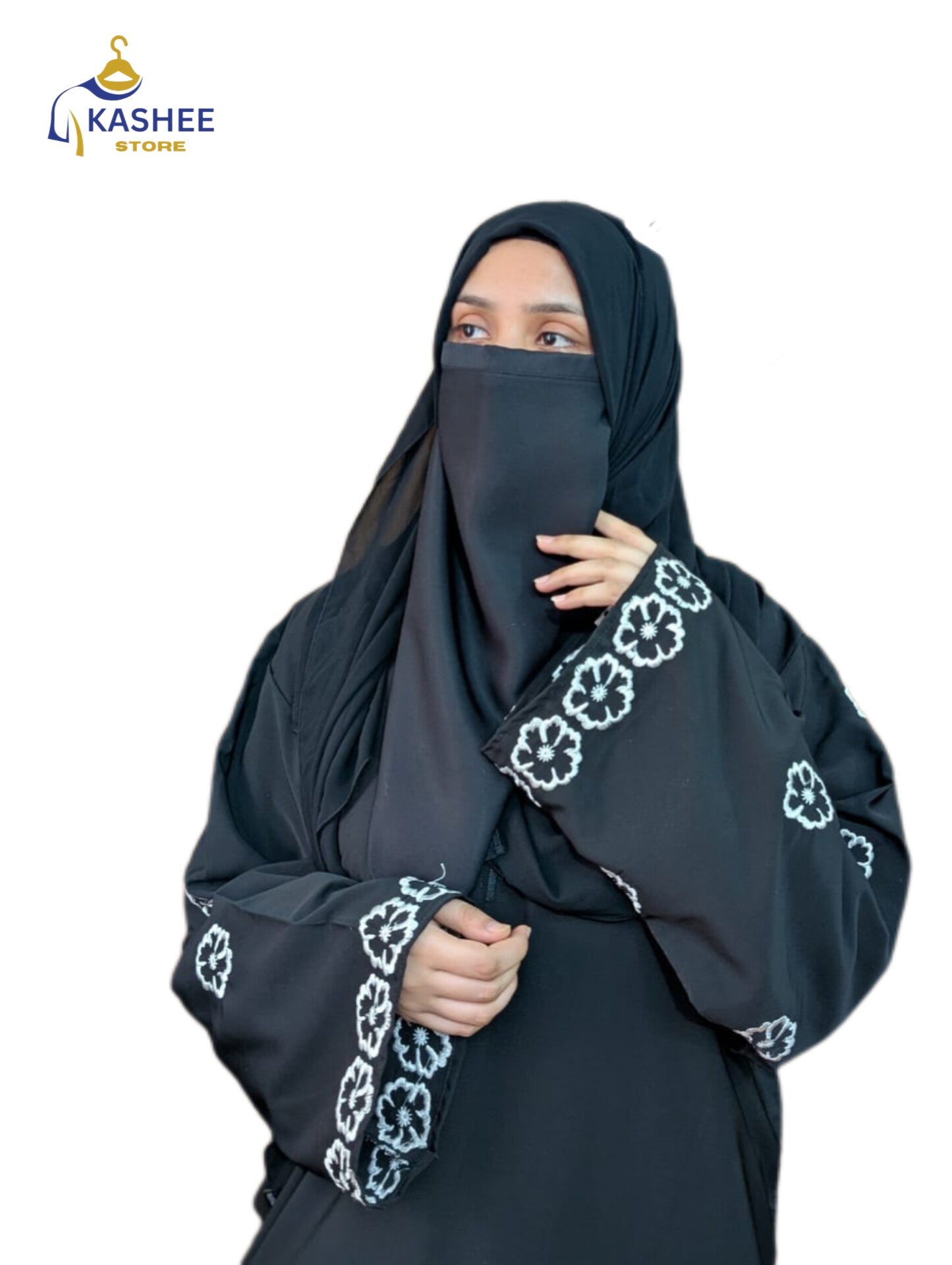 Floral Sleeve Embroidered Abaya "
