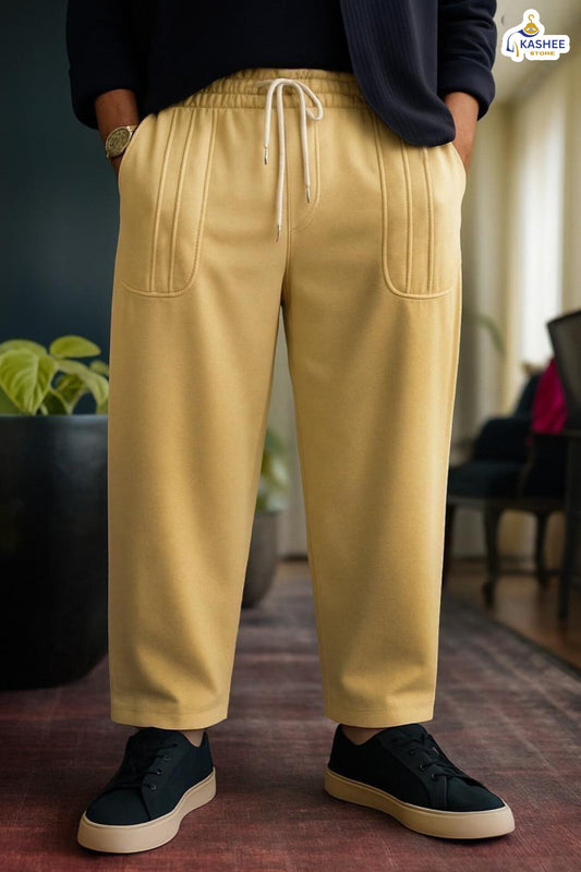 Relax-Fit Terry Cotton Trousers