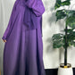 Trendy Front Open Tie & Dye Abaya – With Scarf