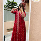 Luxury Angrakha Style Embroidered Maxi | 3Pc Chiffon Suit