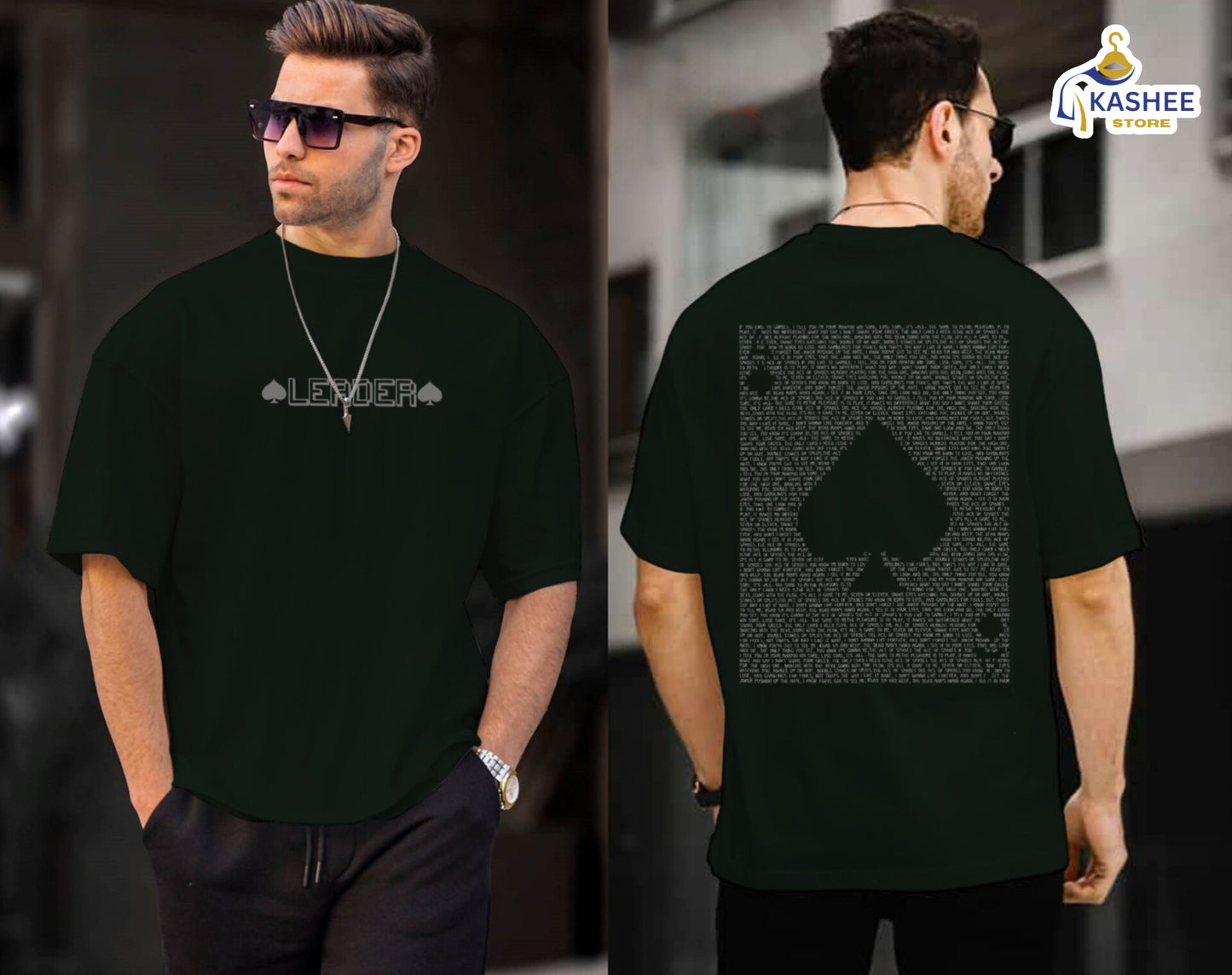 Streetwear Essential – Printed Down Shoulder Shirt ;
