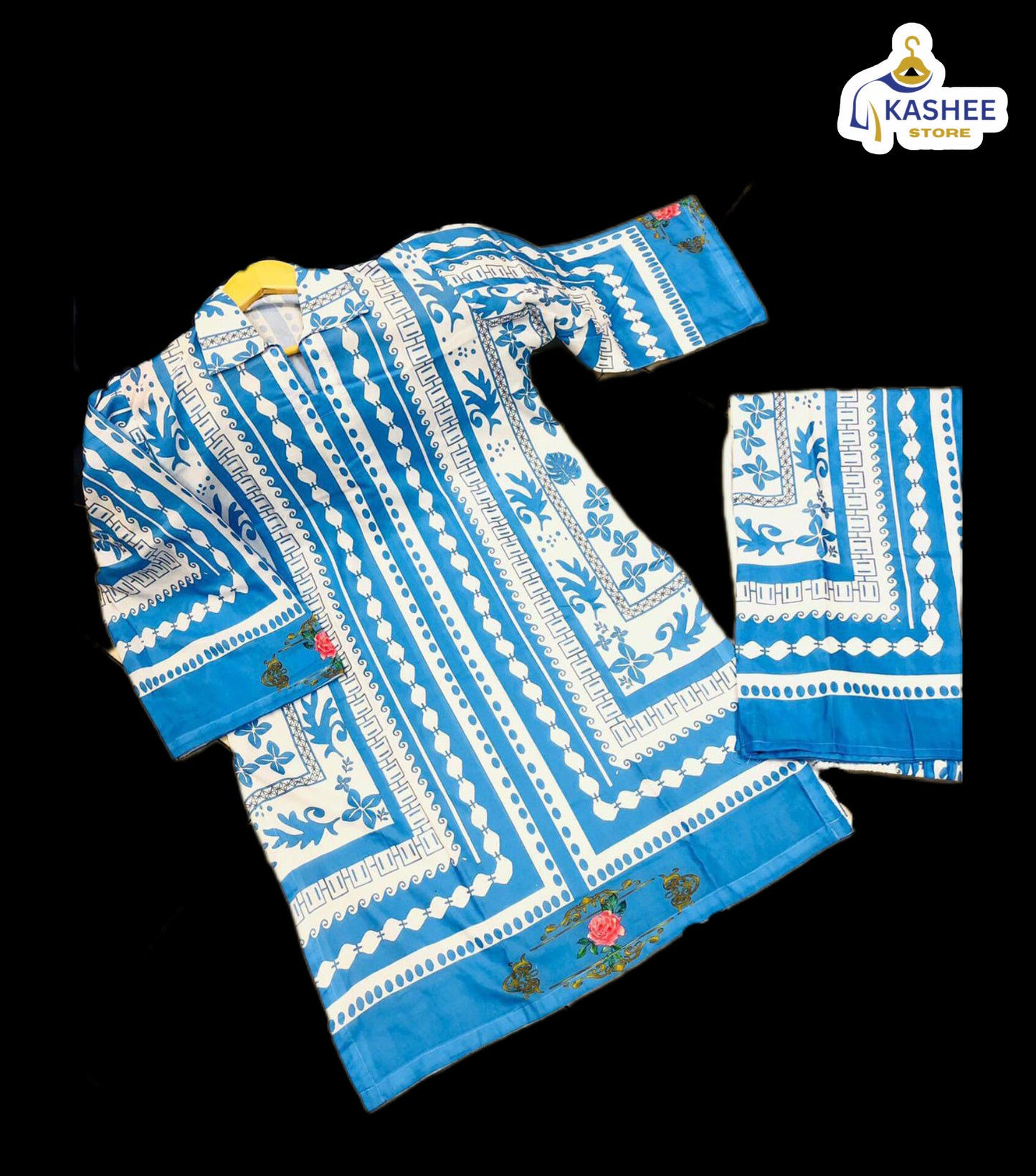 Signature Digital Print Swiss Silk Suit | 2-Piece Set